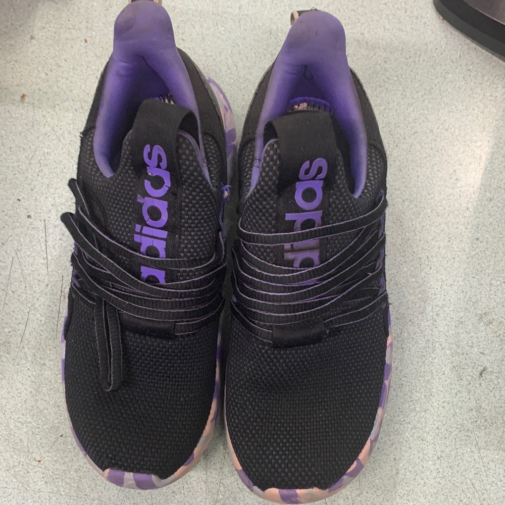Adidas Women's Black and Purple Sneakers